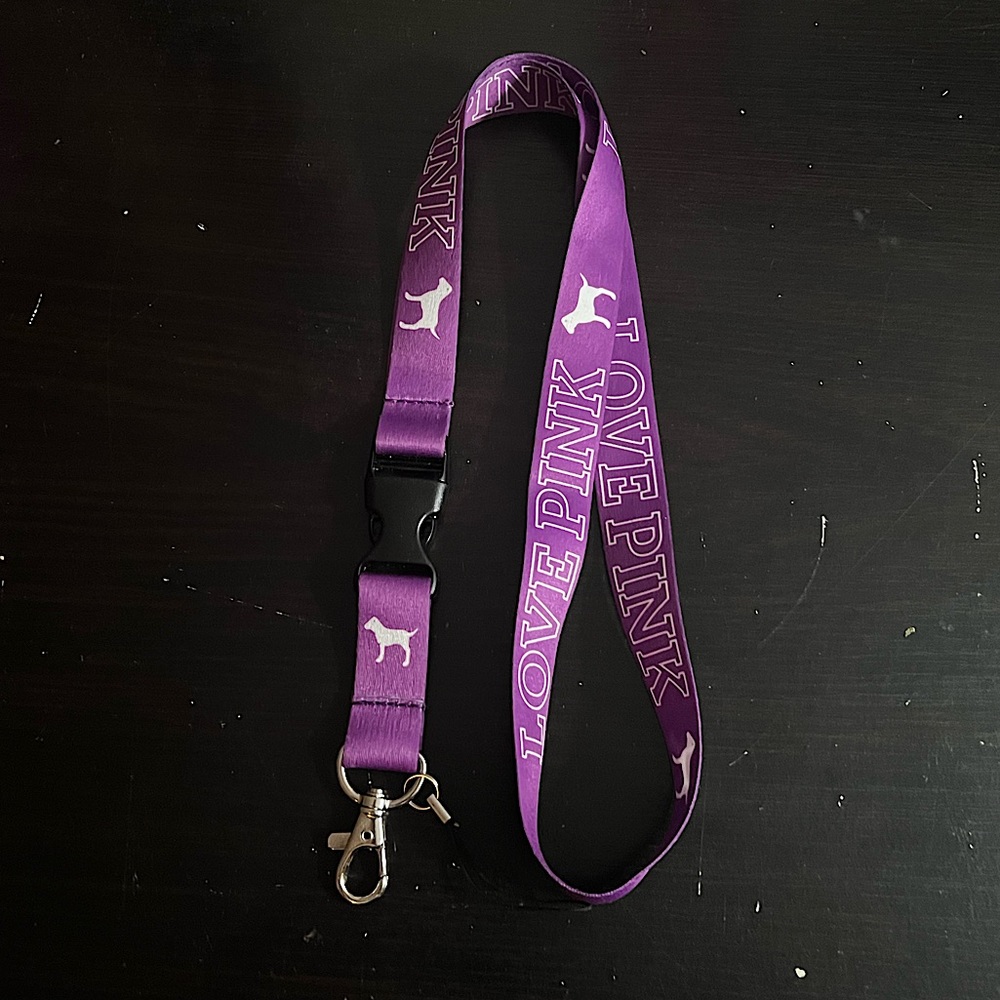 LOVE PINK Victoria’s Secret Purple Lanyard